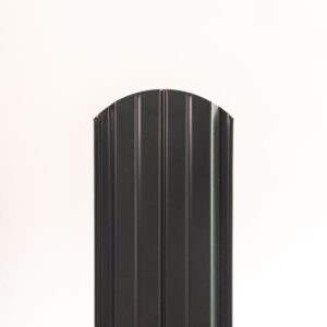 Plechová plaňka | Lira | Grafit | Oboustranná - Půlkulaté z jedné strany